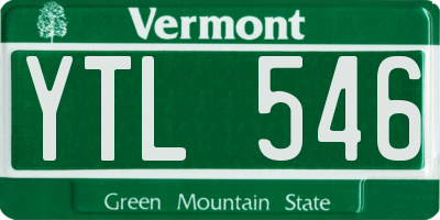 VT license plate YTL546