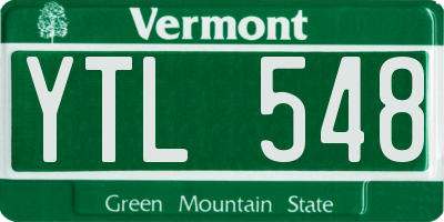 VT license plate YTL548