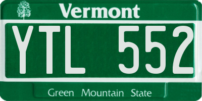 VT license plate YTL552