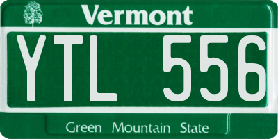VT license plate YTL556