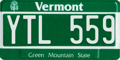 VT license plate YTL559
