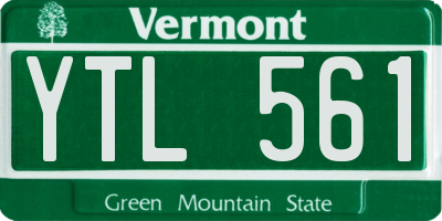 VT license plate YTL561