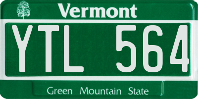 VT license plate YTL564