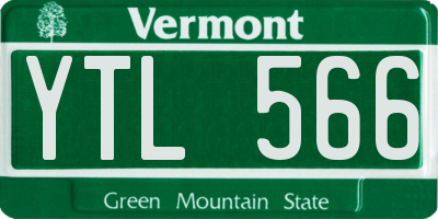 VT license plate YTL566