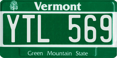 VT license plate YTL569