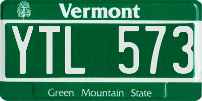 VT license plate YTL573