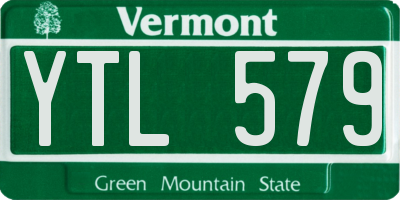 VT license plate YTL579