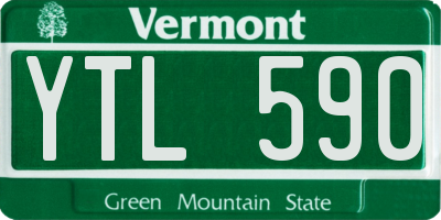 VT license plate YTL590
