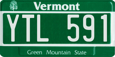 VT license plate YTL591