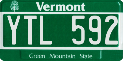 VT license plate YTL592