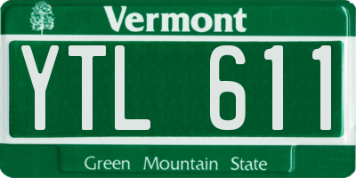 VT license plate YTL611