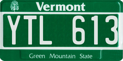 VT license plate YTL613