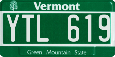 VT license plate YTL619