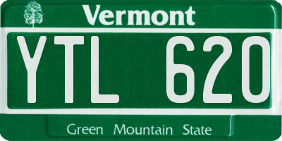 VT license plate YTL620