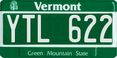 VT license plate YTL622