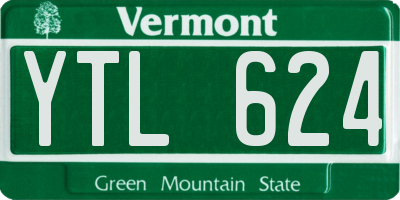 VT license plate YTL624