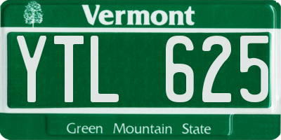 VT license plate YTL625