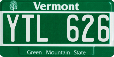 VT license plate YTL626