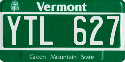 VT license plate YTL627