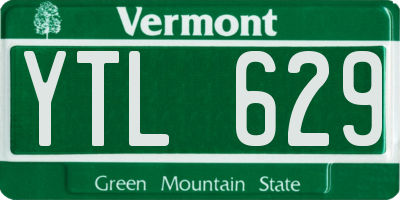 VT license plate YTL629