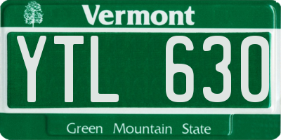 VT license plate YTL630