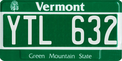 VT license plate YTL632