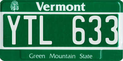 VT license plate YTL633