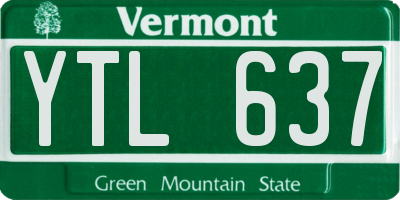 VT license plate YTL637