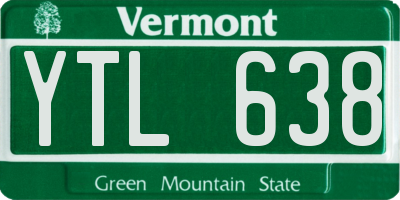 VT license plate YTL638