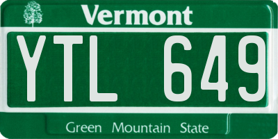 VT license plate YTL649