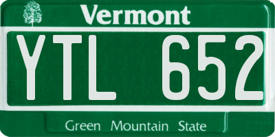 VT license plate YTL652