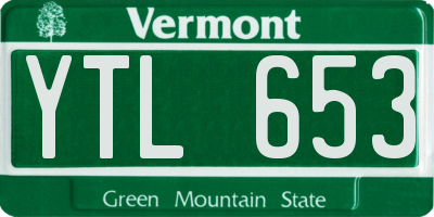 VT license plate YTL653