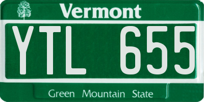 VT license plate YTL655