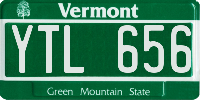 VT license plate YTL656