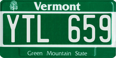 VT license plate YTL659