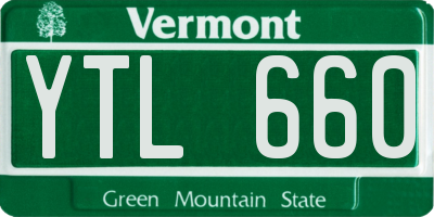 VT license plate YTL660