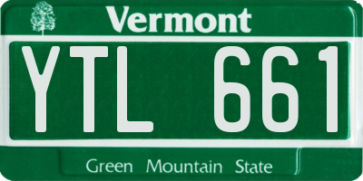 VT license plate YTL661