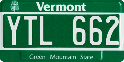 VT license plate YTL662