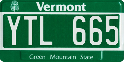 VT license plate YTL665