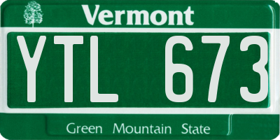 VT license plate YTL673