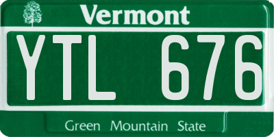 VT license plate YTL676