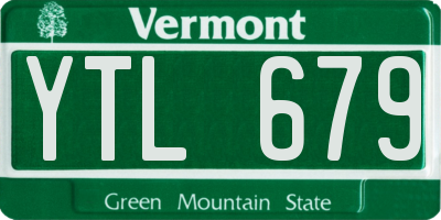VT license plate YTL679