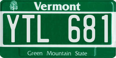 VT license plate YTL681