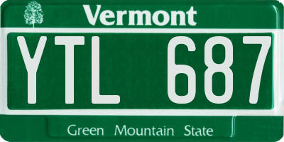 VT license plate YTL687