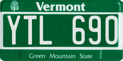VT license plate YTL690