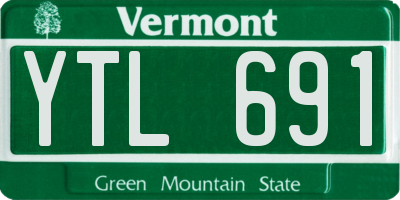 VT license plate YTL691