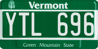 VT license plate YTL696