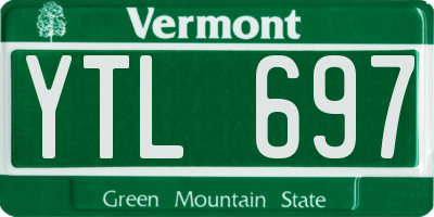 VT license plate YTL697