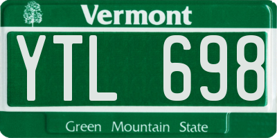 VT license plate YTL698
