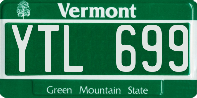 VT license plate YTL699